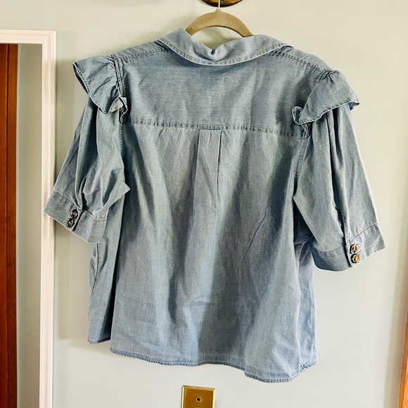 NWOT Who What Wear Chambray top - XL - Picture 2 of 5